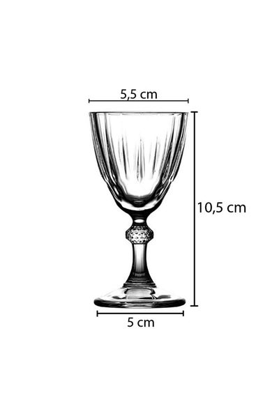 Paşabahçe 12240 Marley Gold 6-Piece Coffee Side Glass