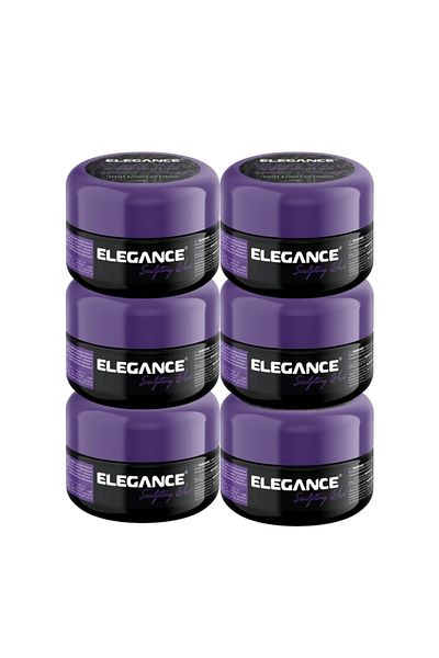 Elegance E-Series Sculpting Wax – Clear, 100ml (Pack of 6) – Extra Strong Hold & Vitamin E Enriched
