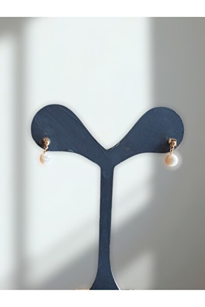 By Saadet Özkanlı 10 mm gerçek inci küpe