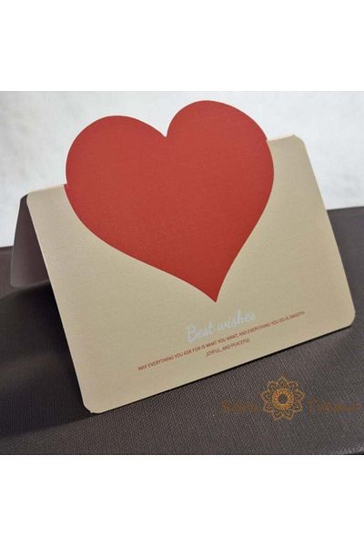 saratremo Foldable Card with Cut-Out Heart