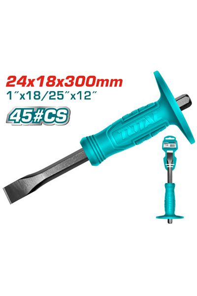 TOTAL Total 24x18x300mm Hand Demolition Chisel, Flat Plastic Handle, THT4211226
