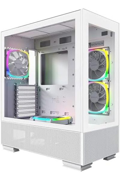 MONTECH Sky Two, Dual Tempered Glass, 4X PWM ARGB Fans Pre-Installed, ATX Gaming Mid Tower Computer