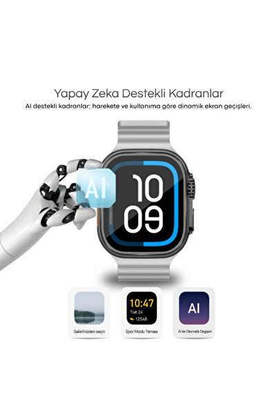 teknowirelessshop Aggiy Watch Ultra 3 Max (Suya dayanıklı-Süper Amoled-Yapay ...