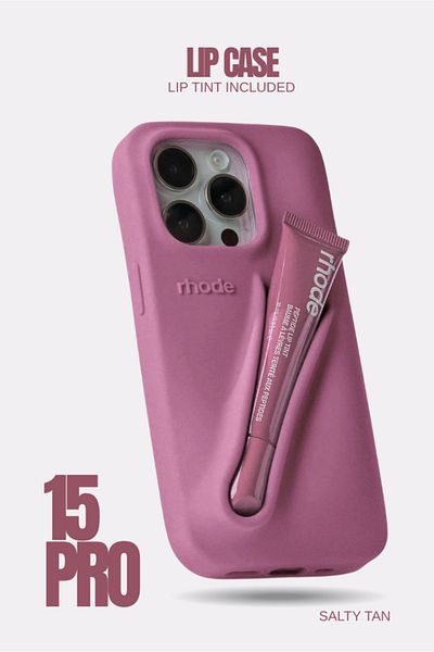 Lip Case Rhode – Iphone 15 Pro Silicone Stick-on Lip Gloss Holder Sleeve