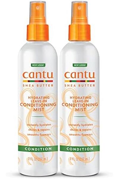 Cantu Leave-In Conditioning Mist with Pure Shea Butter, 8 fl oz (Pack of 2)