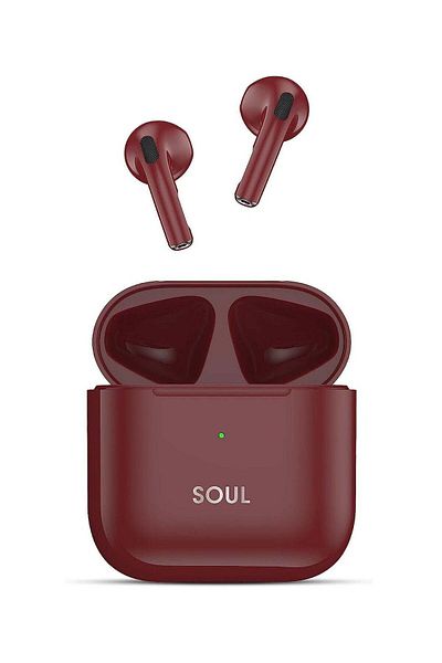 X.Cell Xcell Soul11 TWS Earbuds Maroon | Lightning Charging, Deep Bass, 5Hr Playtime, 100Hr Standby, IPX