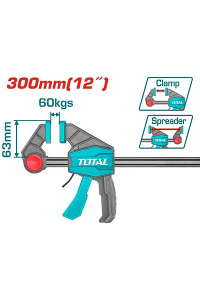 TOTAL Total 300mm Automatic Plastic Clamp THT1340602