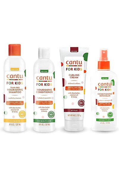 Cantu مجموعة العناية بالشعر الناعم المكون للأطفال والشعر المجعد-شامبو وبلسم و...