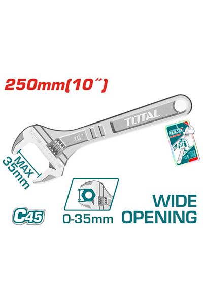 TOTAL Total 10" Chrome Handle Spanner Tht1010103