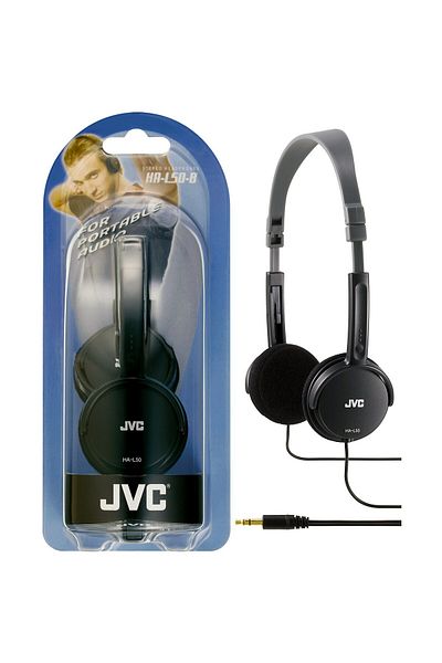 JVC Căști HA-L50-BE, cu fir, supraauriculare, design elegant, negre