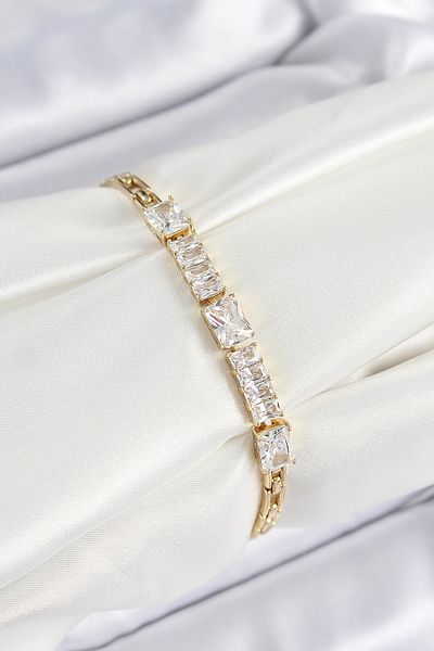 Clariss Xuping Brass Fragmented Waterway Model Gold Color Women's Bracelet