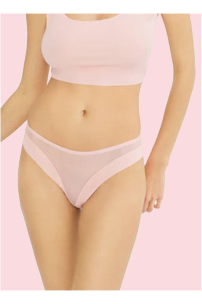 Sempre Amore سراويل بيكيني بتفاصيل من التول مقطوعة بالليزر