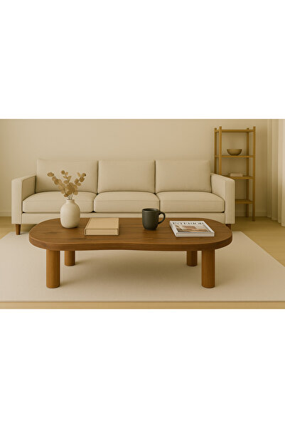 Trihome Mega Boy 120x60 Masif Ahşap Orta Sehpa – Modern & Doğal Tasarım