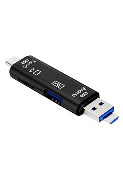 Generic قارئة ذواكر متعددة الاتصالات (Type-c, USB, TF, Android)