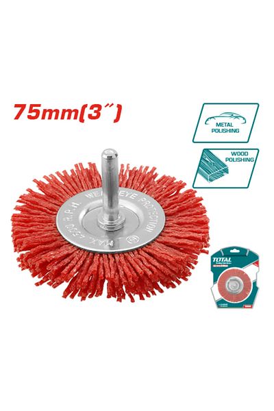 TOTAL Total Tac34035 3" Round Nylon Brush