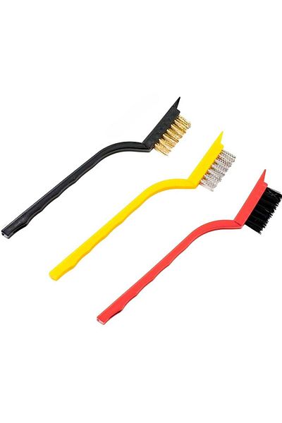 huitich Gas Stove Cleaning Brush Set 3-Piece Wire Brush Kit for Kitchen & Range Hood