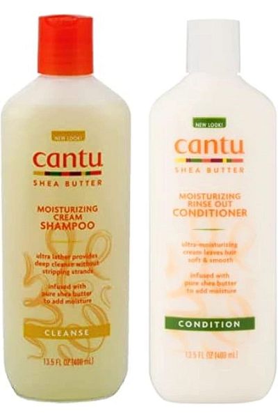 Cantu Moisturizing Cream Shampoo 13.5 Oz & Moisturizing Rinse Out Conditioner 13.5 Oz