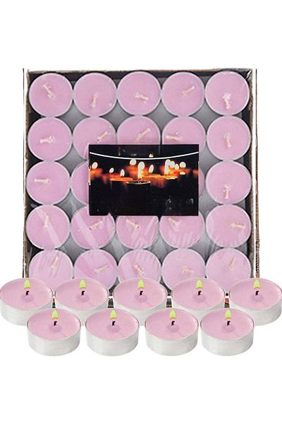 huitich Smokeless Tea Light Candles 50-Pack for Weddings, Parties, Holidays & Religious Use