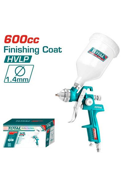 TOTAL Total Tat10601 600cc 1.4mm Airless Paint Spray Gun with Plastic Cup