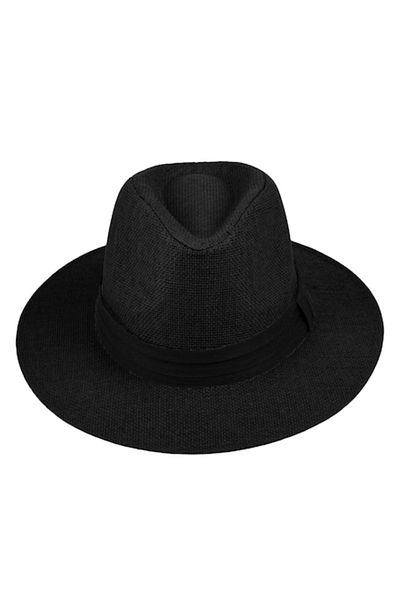 OEM Panama Hat Unisex Black with Black Band