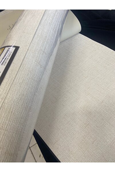 KOÇ YAPI DEKOR Tutkal hediye 16 m2 ithal kabartmalı açık krem hasır desen duvar kağıdı