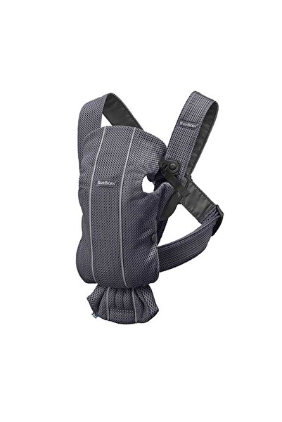 BabyBjörn BabyBjorn - Marsupiu anatomic mini pentru bebeluși, cu poziții multiple de purtare – Antracit, Plasă 3D