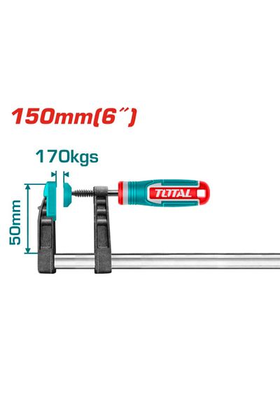 TOTAL Total 150mm Rubber Hand Carpenter Clamp THT1320501
