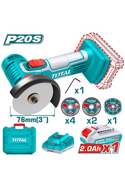 TOTAL 20v 3" Mini Side Impact Driver Plastic Bag with Battery and Charger Total Tagli76012