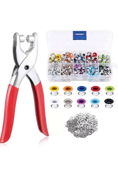 Choice 300set 300/400Pcs 10 Colors 5mm Metal Grommets Kit Metal Eyelets Kits Shoe Eyelets Grommet Sets for
