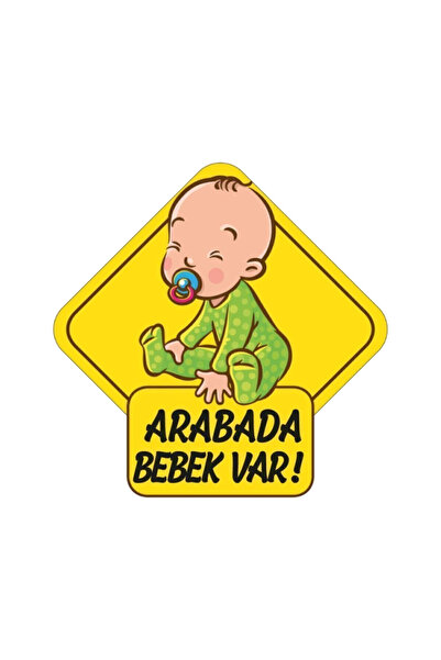 Genel Markalar Major Selection Arabada Bebek Var Araba Stickeri 15X15Cm