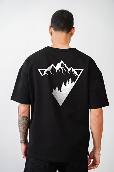 Butik Ορεινό θέμα Unisex Oversize τυπωμένο T-Shirt