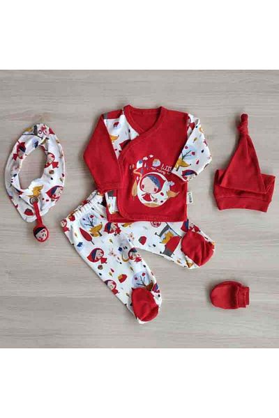 Necix's Set 5 pieces Little Red Riding Hood newborn cotton
