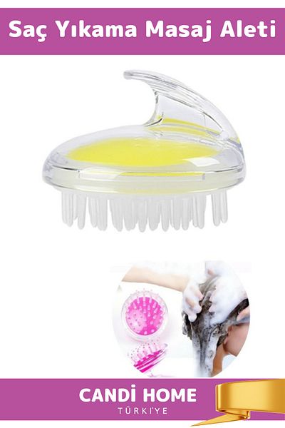 HOBİ CONDİ New Generation Trend Model Special Series Silicone Shower Brush with Shampoo Chamber