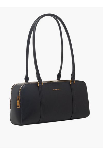 Flora Bella by Shoexpress Textured Shoulder Bag with Zip Closure and Double Handle