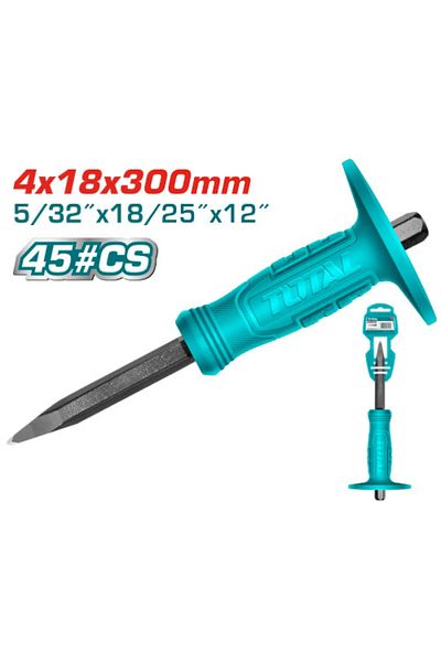 TOTAL Total 4x18x300mm Hand Demolition Chisel with Plastic Handle THT4221226