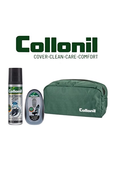 Collonil مجموعة قيمة - مجموعة لمعان فوري مع إسفنجة موبيل سوداء، ملمع ذاتي الل...