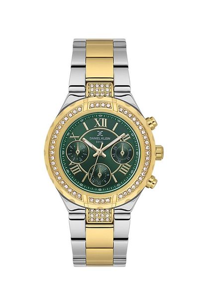 Daniel Klein Dke.1.10893-4 Stone Design Metal Cord Metal Case 3 Atm Water Resistant Metallic-Gold