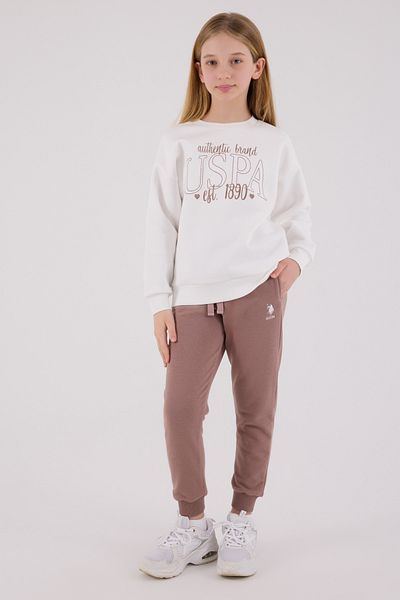 U.S. Polo Assn. Licensed Girls' Top and Bottom 2 Piece Tracksuit Set