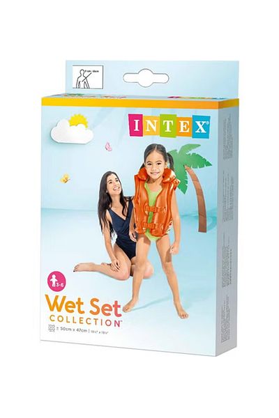 rexa Deluxe Swim Vest – Kids Safety Floatation Vest Orange (50 x 47 cm)