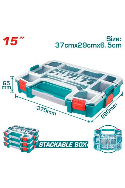 TOTAL Total Tpbx1151 15" Plastic Accessory Box