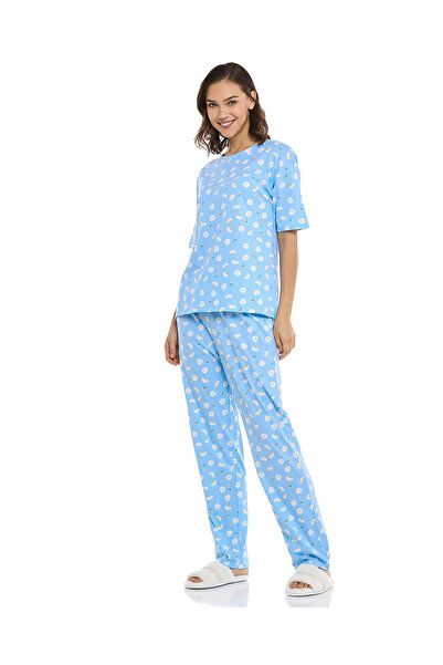 R&B طقم بيجامة أكوا نسائي مطبوع