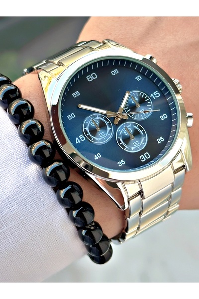 Tisaati Special Design Premium Series Metal Cord Men's Wrist Watch with Numbers - Gift Bracelet
