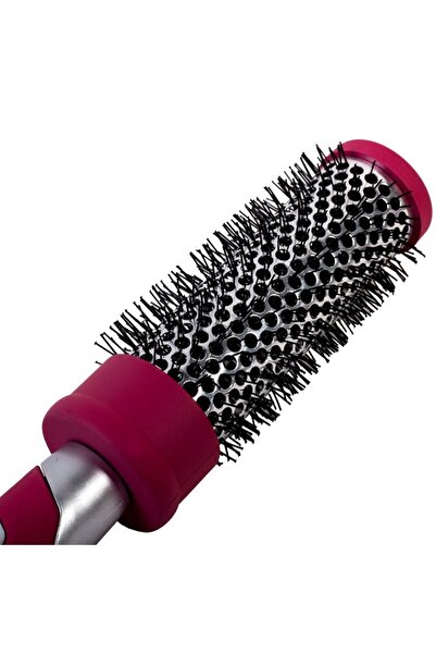 zola Hairbrush, Zola, Ceramic, Round, Pink/Silver