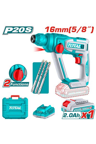 TOTAL Hilti 20V 16mm Cordless Drill, Plastic Bag with Battery and Charger Total Trhli201681