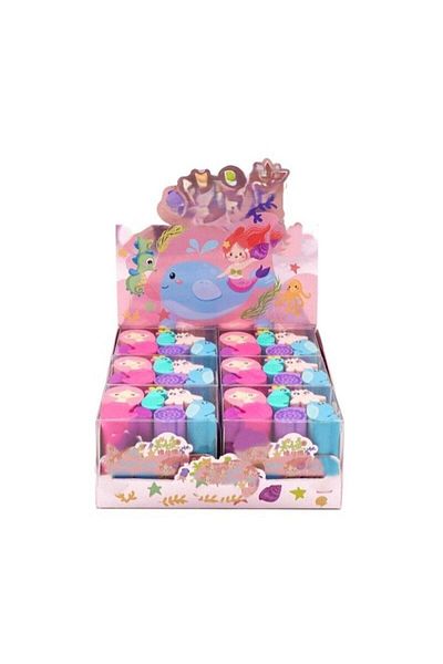 huitich Cute Mermaid Eraser for Kids Soft & Durable