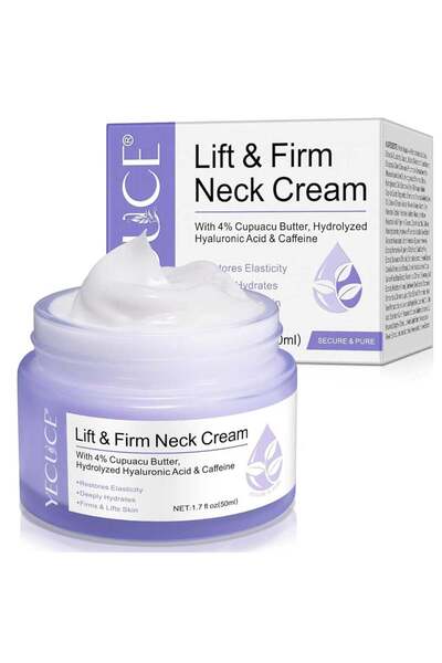 NOVA KISS Тонизиращ, лифтинг крем за шия с масло от купуасу, хиалуронова кисе...