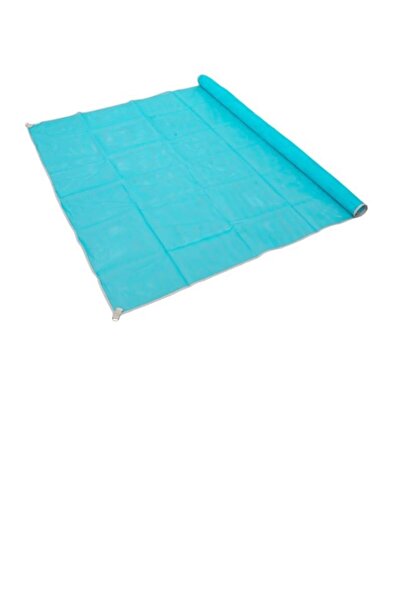 TOPI TOY Beach Mat, Sand-Removing Sheet for Two People, 200 x 150 cm, Light Blue