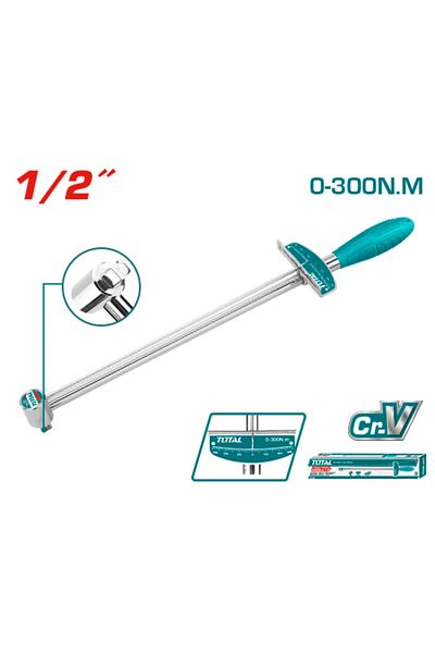 TOTAL Torque Wrench 1/2" 0-300n.m Total Thptw300n2