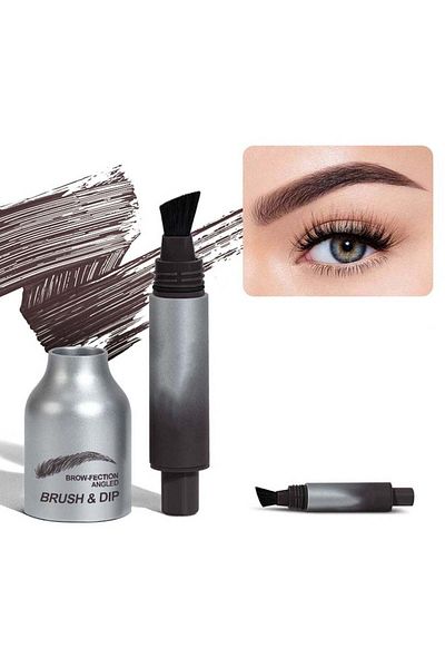 huitich 3D Eyebrow Pencil with Large Brush Dark Brown, Long-Lasting & Natural Finish