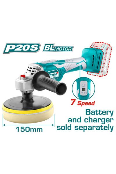 TOTAL Total Tapli2001 20v 6" Battery Polishing Gun Without Battery & Charger